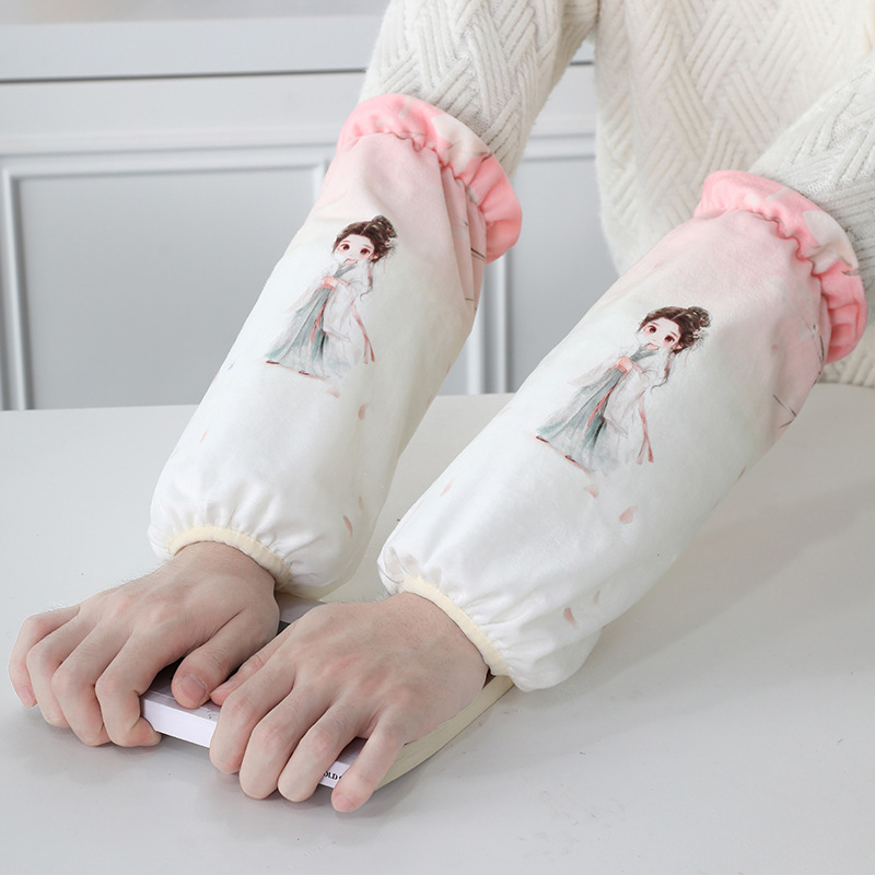 Originalni dizajn rukavice s baršunastim pre žene, cartoon motiv, anti-prljanje, originalni dizajn, pogodno za jesen-zimu-proljeće