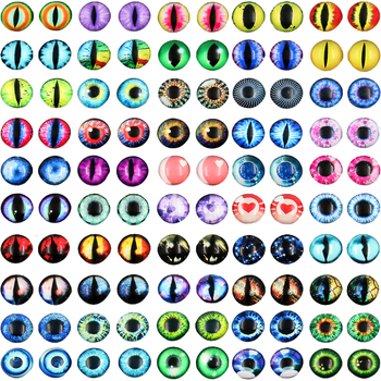 Staklene oči za lutke – 5 stilova, 50 parova, premazane smolom, crtani stil, od PULCHRITUDE