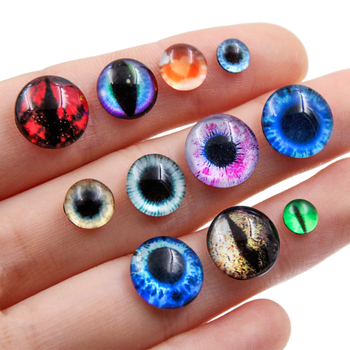 Staklene oči za lutke – 5 stilova, 50 parova, premazane smolom, crtani stil, od PULCHRITUDE