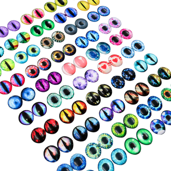 Staklene oči za lutke – 5 stilova, 50 parova, premazane smolom, crtani stil, od PULCHRITUDE