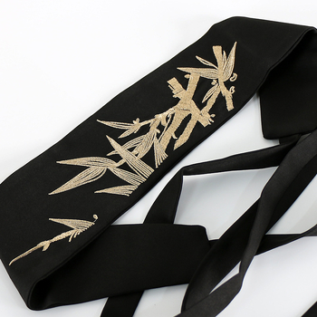 Ukrašeni ženski široki pojas za Hanfu, automatska kopča, materijal: tkanina, širina >4 cm, obrada: tkanina i vezenje