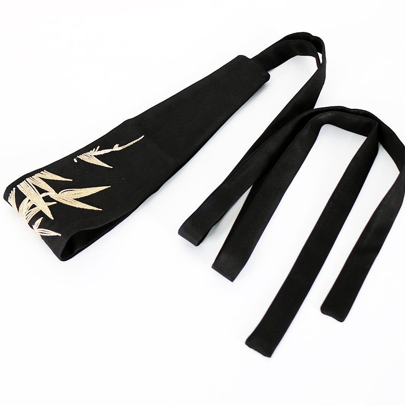 Ukrašeni ženski široki pojas za Hanfu, automatska kopča, materijal: tkanina, širina >4 cm, obrada: tkanina i vezenje