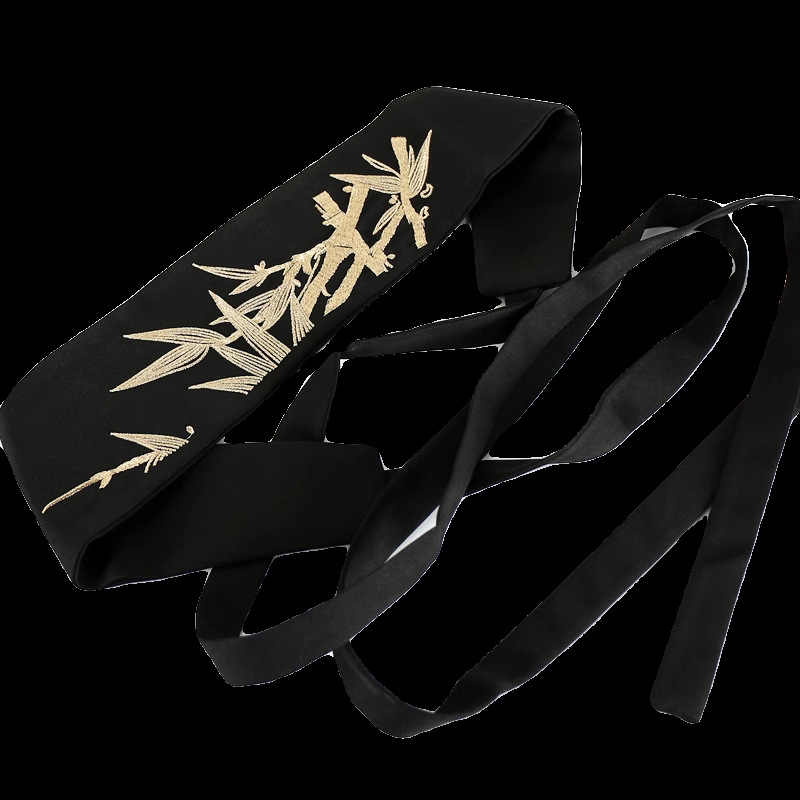 Ukrašeni ženski široki pojas za Hanfu, automatska kopča, materijal: tkanina, širina >4 cm, obrada: tkanina i vezenje