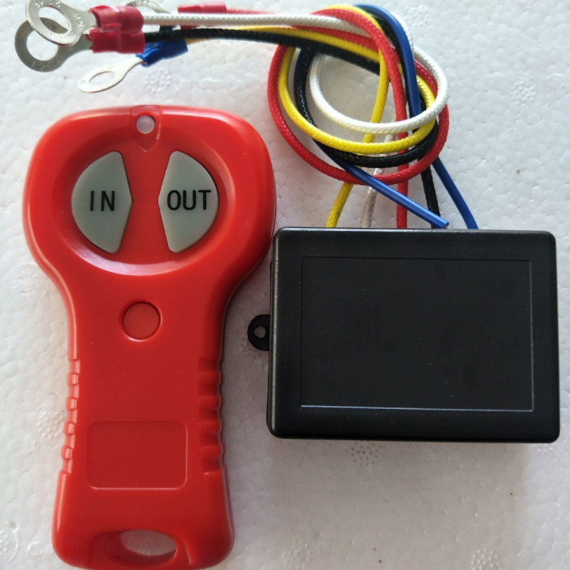 Двоен дистанционен превключвател за автомобилна лебедка 12V-24V, модел ZJ06-2, работна температура -10°C до 60°C, за външно използване