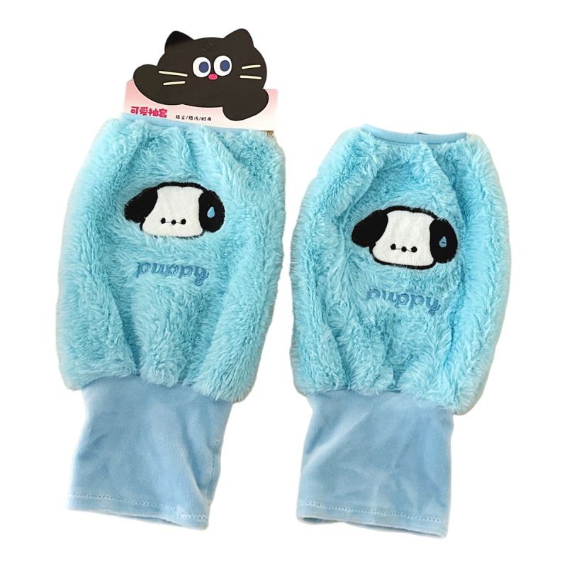 Plišane rukave za jesen/zimu, unisex, cartoon uzorak, tkanina, vezenje, funkcija protiv prljavštine