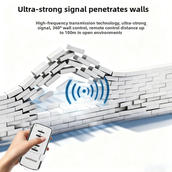 Dvojcestný digitálny segmentový vypínač pre osvetlenie s diaľkovým ovládaním, dosah 20–30 m, prevádzková teplota -10 až 85 °C, 3C certifikát (číslo certifikátu 2016010202911861)