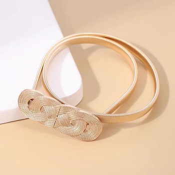 Curea talie din metal elastic cu lanț, cataramă din aliaj, lățime 2–4 cm, primăvara 2025, placare electrolitică