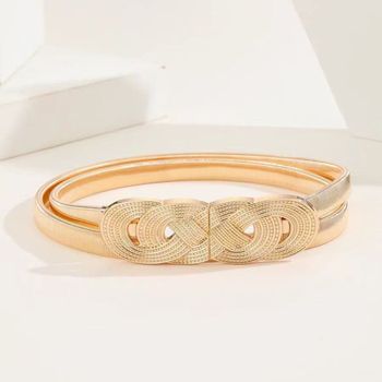 Curea talie din metal elastic cu lanț, cataramă din aliaj, lățime 2–4 cm, primăvara 2025, placare electrolitică