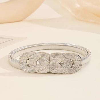 Curea talie din metal elastic cu lanț, cataramă din aliaj, lățime 2–4 cm, primăvara 2025, placare electrolitică