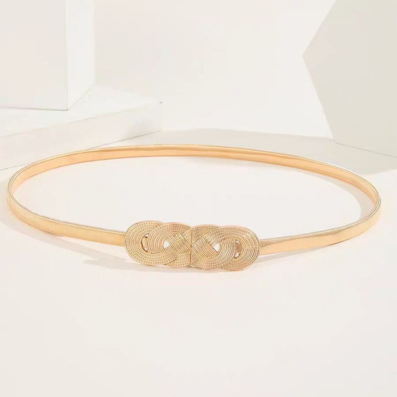 Curea talie din metal elastic cu lanț, cataramă din aliaj, lățime 2–4 cm, primăvara 2025, placare electrolitică