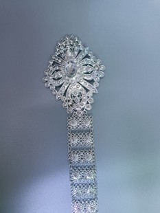 Thai etnički pojas-lanac, metalni materijal, kopča od legure, zatvarač kuka, širina > 4 cm, Monolith