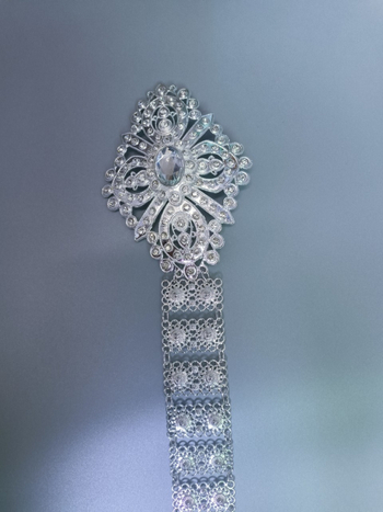 Thai etnički pojas-lanac, metalni materijal, kopča od legure, zatvarač kuka, širina > 4 cm, Monolith