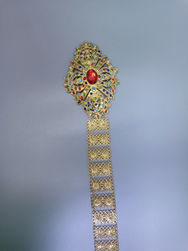 Thai etnički pojas-lanac, metalni materijal, kopča od legure, zatvarač kuka, širina > 4 cm, Monolith