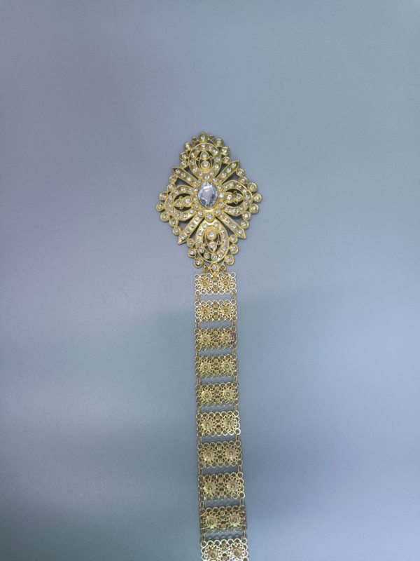 Thai etnički pojas-lanac, metalni materijal, kopča od legure, zatvarač kuka, širina > 4 cm, Monolith