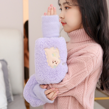 Manșete încălzitoare pentru brațe, unisex, calde, model desen animat, potrivite pentru iarnă, primăvară și toamnă.