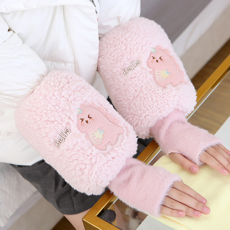 Manșete încălzitoare pentru brațe, unisex, calde, model desen animat, potrivite pentru iarnă, primăvară și toamnă.