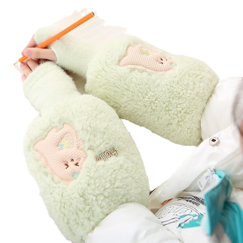 Manșete încălzitoare pentru brațe, unisex, calde, model desen animat, potrivite pentru iarnă, primăvară și toamnă.