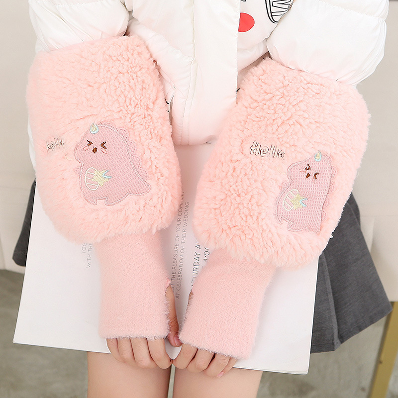 Manșete încălzitoare pentru brațe, unisex, calde, model desen animat, potrivite pentru iarnă, primăvară și toamnă.