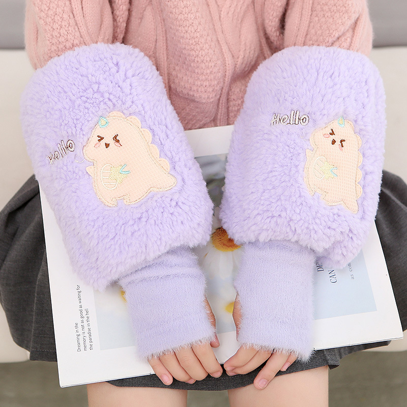 Manșete încălzitoare pentru brațe, unisex, calde, model desen animat, potrivite pentru iarnă, primăvară și toamnă.