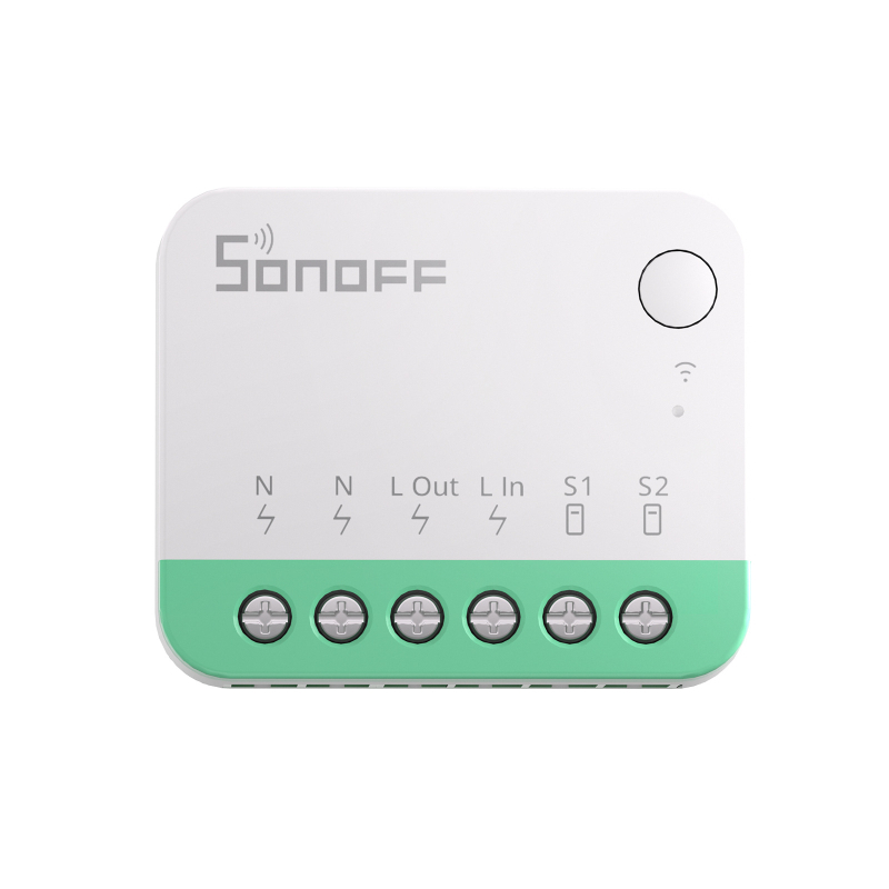 MINIR4M Matter WiFi Mini pametni prekidač, kompatibilan s HomeKit i Tuya, 100-240V AC, 10A, spajanje prilikom uključivanja