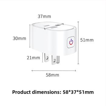 Graffiti WiFi mini inteligentná zásuvka 16A s meraním spotreby, diaľkové ovládanie cez Alexa, rozsah 110-240V