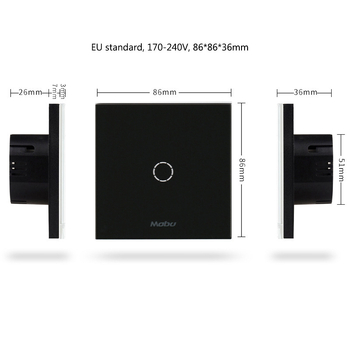 Επιτοίχιος διακόπτης αφής με ασύρματο τηλεχειριστήριο για έξυπνο σπίτι