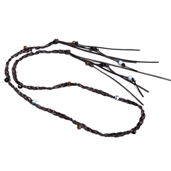 Centură de talie lucrată manual din sfoară de ceară – lățime subțire (<2 cm), închidere cu șnur, cataramă din același material, fabricație manuală