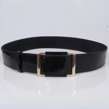 Curea din piele sintetică, cataramă netedă din aliaj, vară 2023