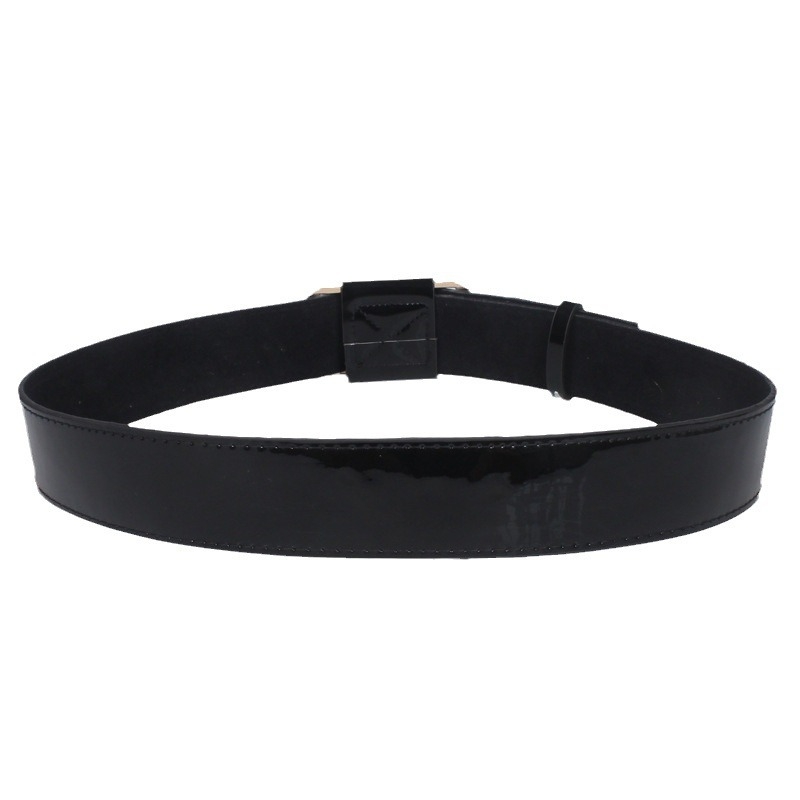 Curea din piele sintetică, cataramă netedă din aliaj, vară 2023