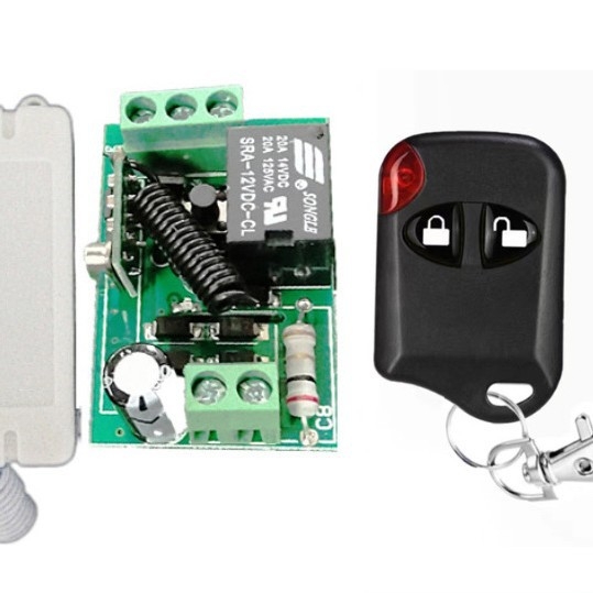 Comutator wireless cu telecomandă, 12/24V, dual canal, control înainte/înapoi, FCC certificare