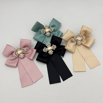 Papion cu floare pentru guler, manual, unisex, poliester și bumbac, seria Prințesa