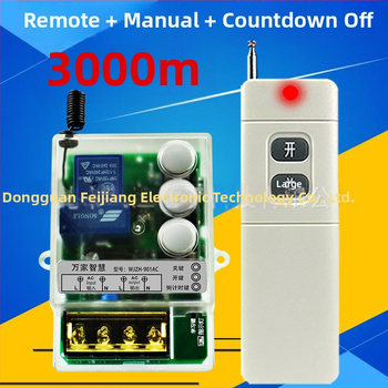 Vezeték nélküli távirányítós kapcsoló vízpumpához, egycsatornás, 220V, 433MHz, 3000 m hatótáv, 30A