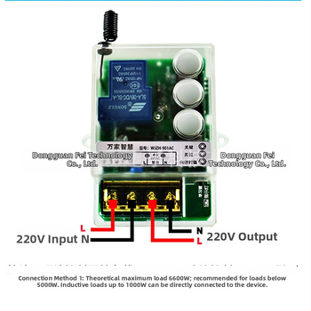 Vezeték nélküli távirányítós kapcsoló vízpumpához, egycsatornás, 220V, 433MHz, 3000 m hatótáv, 30A