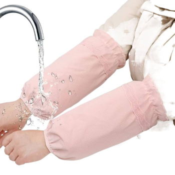 Manșete impermeabile pentru bucătărie, stil coreean pentru femei, lungi, imprimeu floral tie-dye, rezistente la pete și ulei