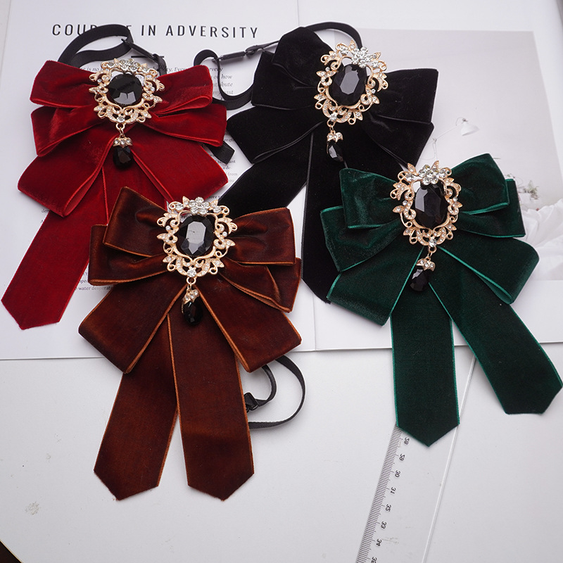 Diamant medállal ellátott gallér virágos papillon nőknek, japán stílusú virágos gallér, poliészter, csíkos mintázat, lapos fejű kivitel, koreai verzió