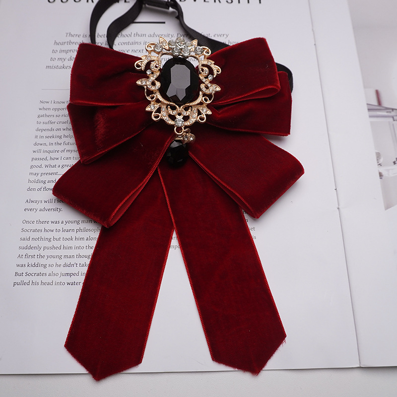 Diamant medállal ellátott gallér virágos papillon nőknek, japán stílusú virágos gallér, poliészter, csíkos mintázat, lapos fejű kivitel, koreai verzió