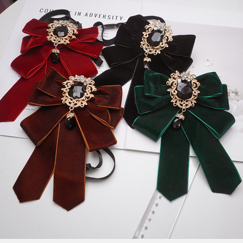 Diamant medállal ellátott gallér virágos papillon nőknek, japán stílusú virágos gallér, poliészter, csíkos mintázat, lapos fejű kivitel, koreai verzió