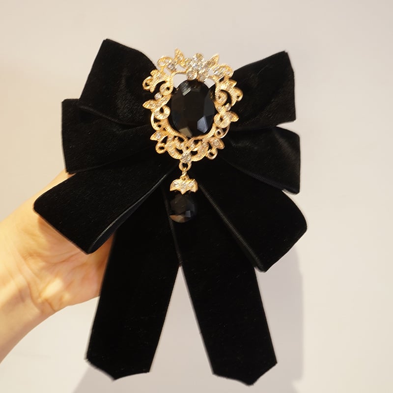 Diamant medállal ellátott gallér virágos papillon nőknek, japán stílusú virágos gallér, poliészter, csíkos mintázat, lapos fejű kivitel, koreai verzió