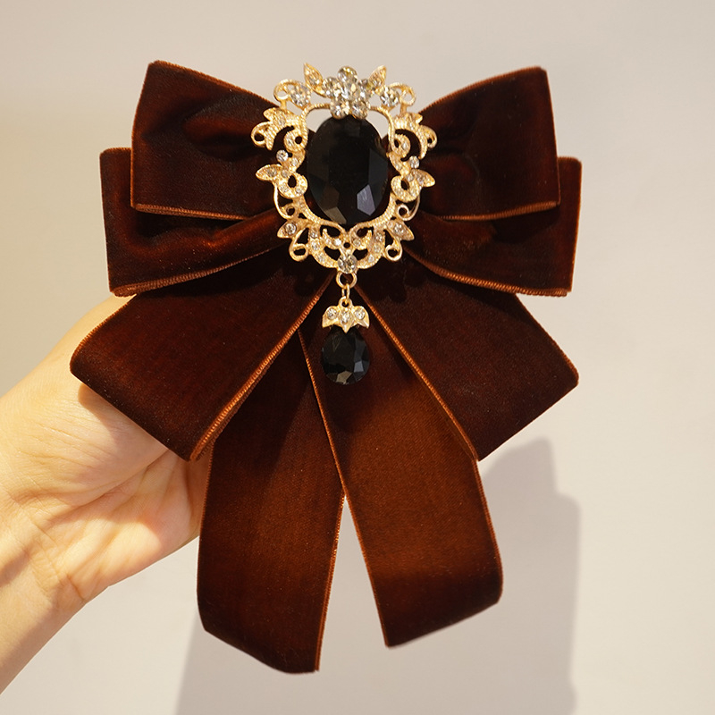 Diamant medállal ellátott gallér virágos papillon nőknek, japán stílusú virágos gallér, poliészter, csíkos mintázat, lapos fejű kivitel, koreai verzió