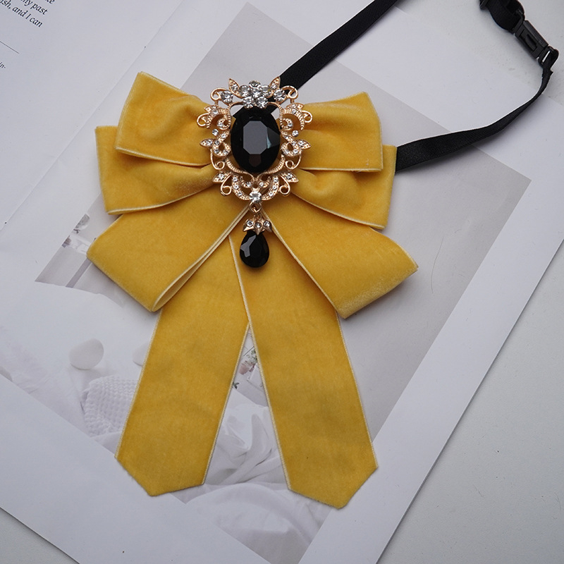 Diamant medállal ellátott gallér virágos papillon nőknek, japán stílusú virágos gallér, poliészter, csíkos mintázat, lapos fejű kivitel, koreai verzió