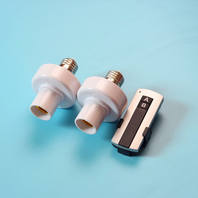 Comutator fără fir pentru lampă, bază E27, multi-grup, telecomandă, 315 MHz RF, 110V