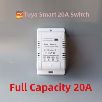 Smart WiFi spínač s hlasovým diaľkovým ovládaním a meraním energie, 20A vysoký výkon, 110-240V AC