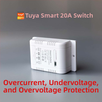 Smart WiFi spínač s hlasovým diaľkovým ovládaním a meraním energie, 20A vysoký výkon, 110-240V AC
