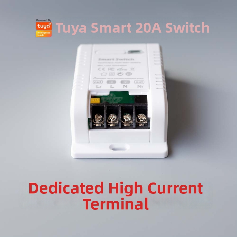 Smart WiFi spínač s hlasovým diaľkovým ovládaním a meraním energie, 20A vysoký výkon, 110-240V AC