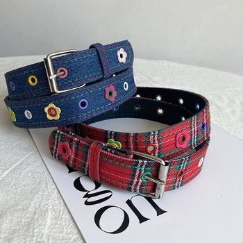 Uniszex retro deréköv, vászon szövésű, kockás mintával, nyár 2025