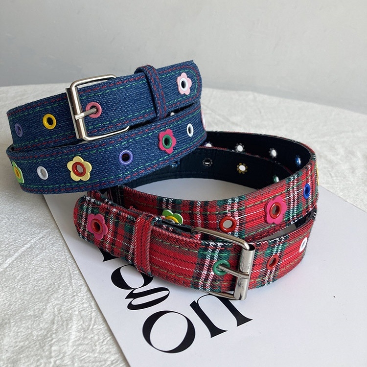 Uniszex retro deréköv, vászon szövésű, kockás mintával, nyár 2025