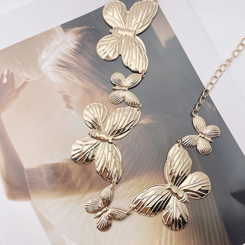 Pillangó deréklánc, fém, etnikai stílus, 110 cm hosszú, 3 cm széles, nőknek