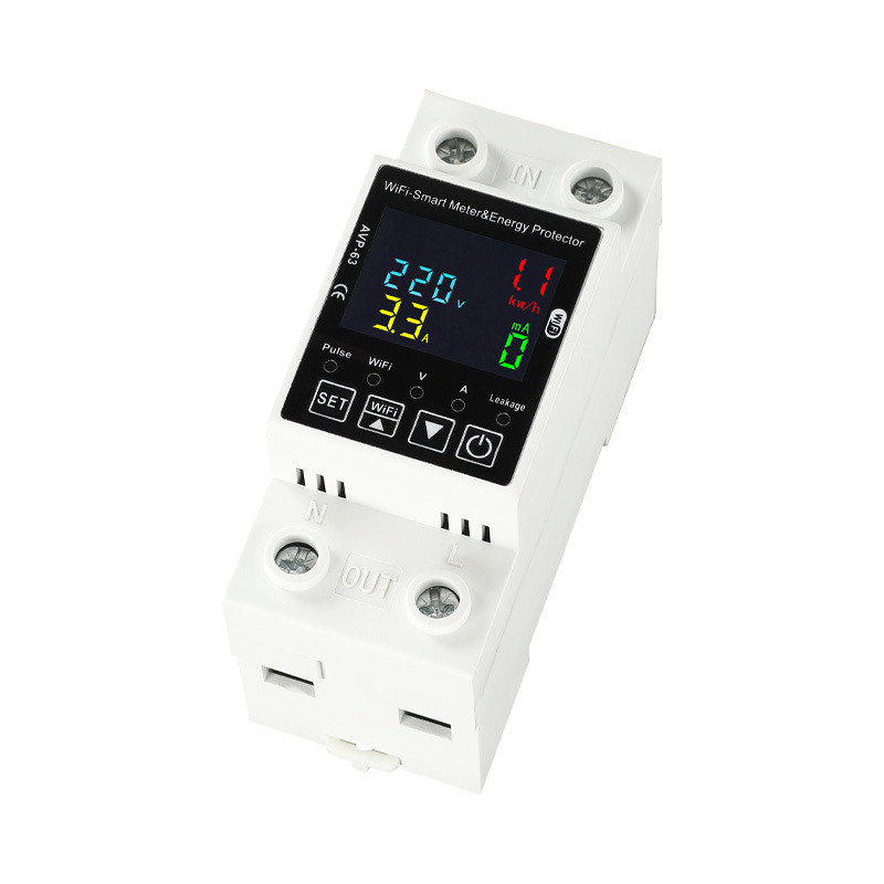 Fangke WiFi daljinski uređaj za zaštitu napajanja – zaštita od prenaponskog, podnaponskog, pretovarenja i curenja struje, vremenski ponovni spoj – 63 A