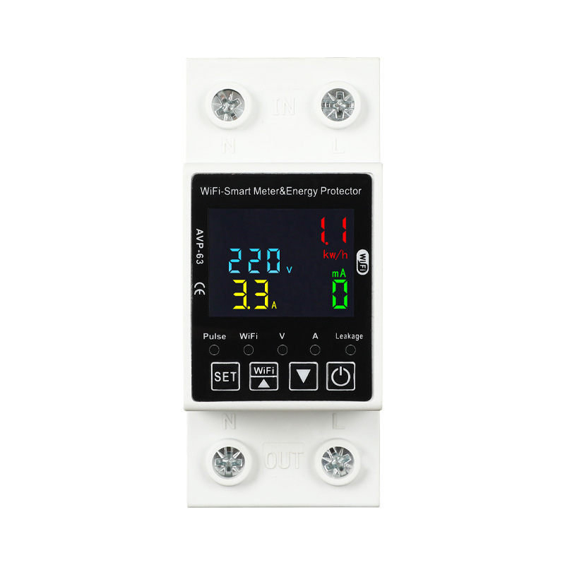 Fangke WiFi daljinski uređaj za zaštitu napajanja – zaštita od prenaponskog, podnaponskog, pretovarenja i curenja struje, vremenski ponovni spoj – 63 A