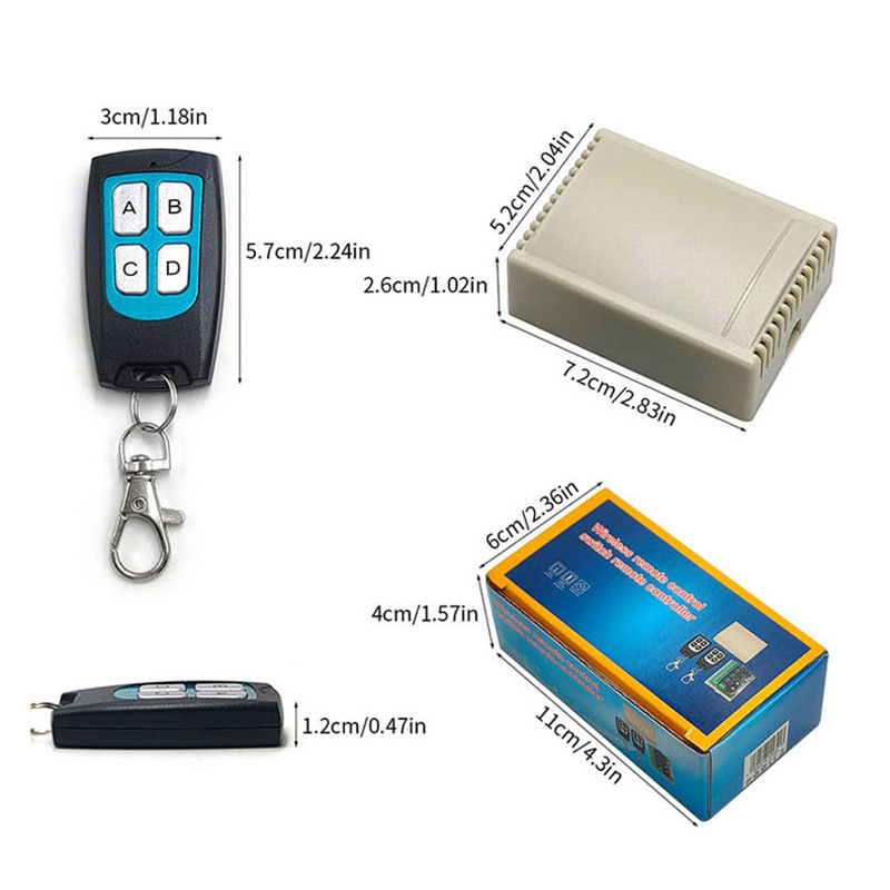 Bežični prekidač s daljinskim upravljačem, model GVRK04S-12, CE certifikat, radna temperatura -20 do 65°C